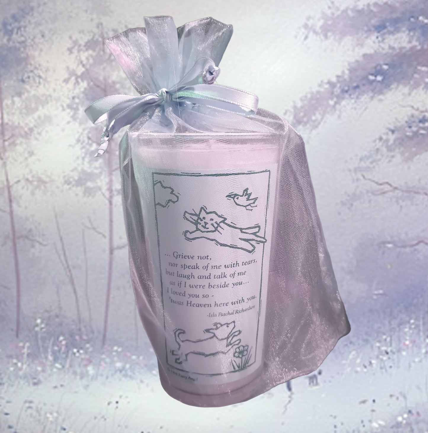 Furry Angel Candle